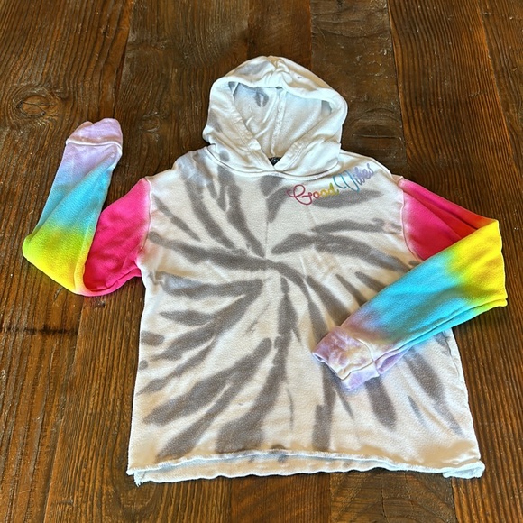 fbz Other - Good Vibes Only Tie Dye Hooded Shirt Girls Medium GUC